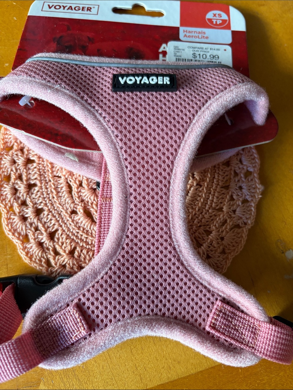 Voyager Pink AeroLite Mesh Dog Harness - XS